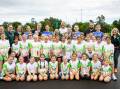 Cath Cox and representatives from Woolworths attended the reopening of the Lismore Netball Association clubhouse.