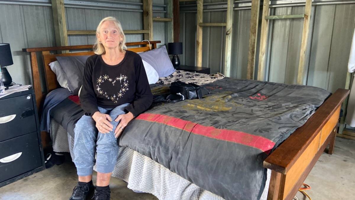 Insulate Lismore helped Jeannette insulate a shed she has been living in since the floods.