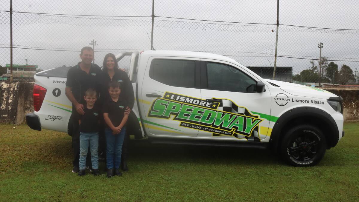 The Lismore Speedway is a family affair with new owners Mick and Kim Sauer and their two boys Rusty and Ambrose. 