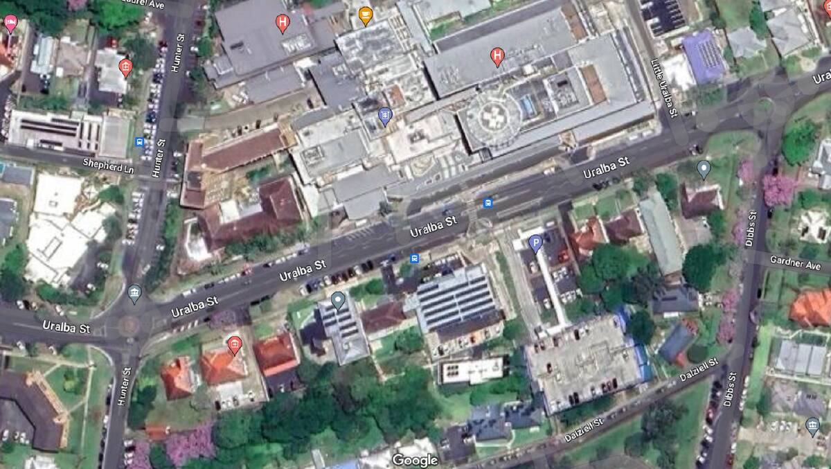A new private hospital is planned for Lismore on Uralba St, across from Lismore Base Hospital. Picture by Google Maps