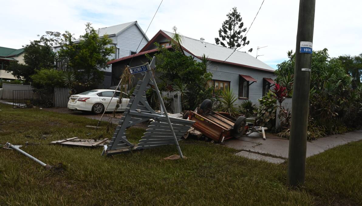 Houses were destroyed in South Lismore in the flood on February 28. Picture: Cathy Adams