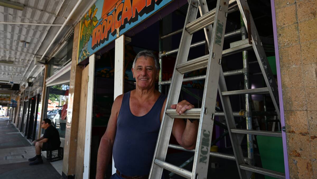 Alex Coronakes outside his Keen St shop in Lismore. Picture: Cathy Adams