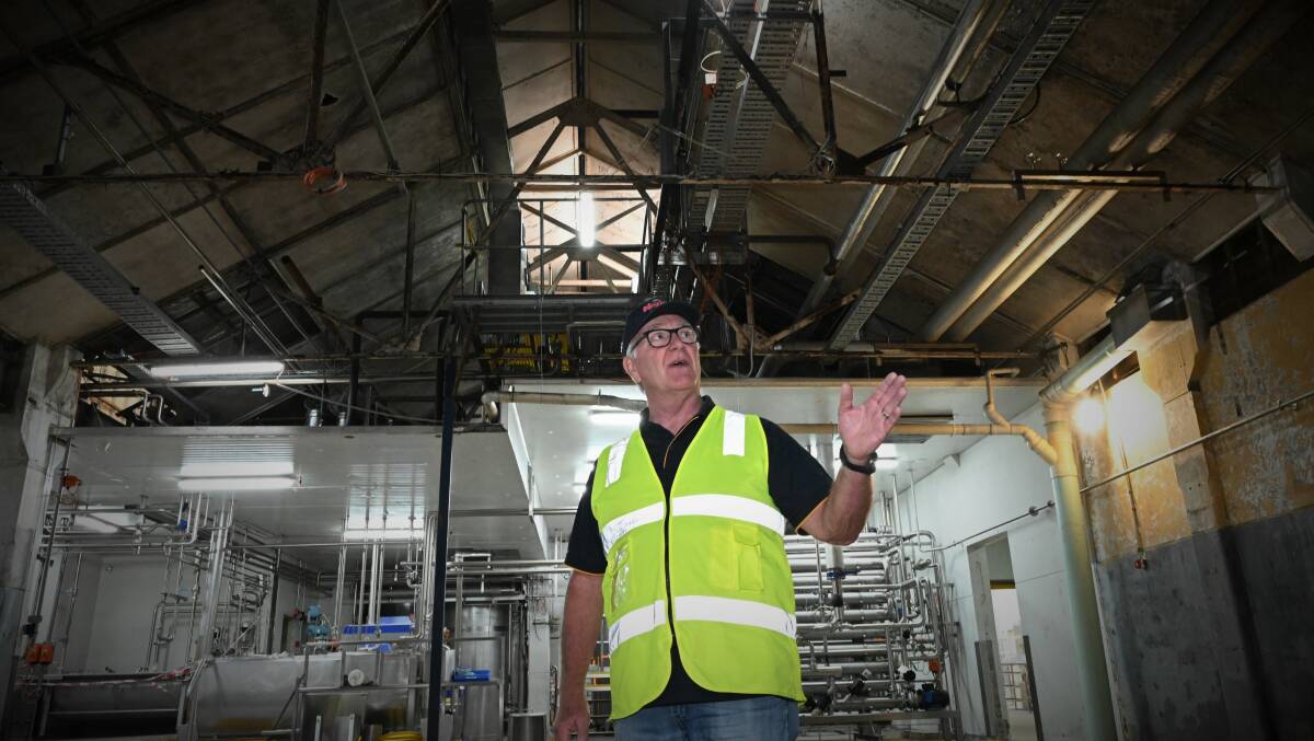 Norco's Adrian Kings talks about the damage caused by floods to the South Lismore ice cream factory. Picture: Cathy Adams