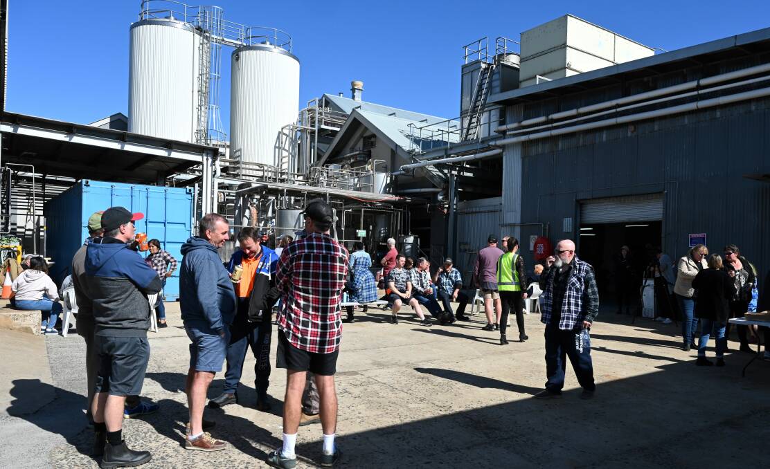 Norco workers celebrate their reprieve at a BBQ at the South Lismore site. Picture Cathy Adams