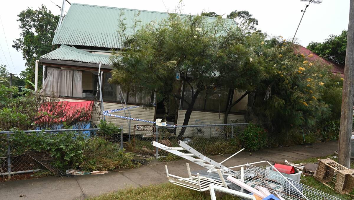 A flood damaged house in North Lismore. Picture by Cathy Adams
