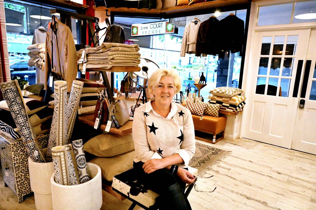 Lisa Lamarre owns La Trouvaille in the Star Court Arcade, she is concerned about the future for Lismore after the flood. Picture by Cathy Adams