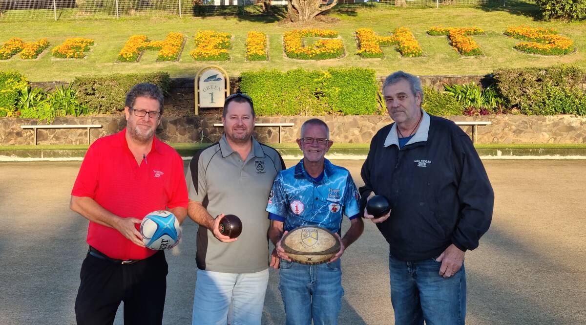 BRAINS TRUST: John Bancroft , Peter Everingham, David Knight and Brian McConnell celebrate the succuss of the fundraiser at the Lismore Height Sports Club.