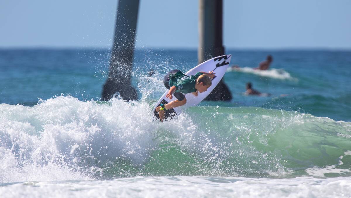 YOUNG GUN: Evans Head surfer Max McGillivray will be one to watch in the Skullcandy Oz Grom Open next month. Picture:Clayton Fowler/Surfing Queensland