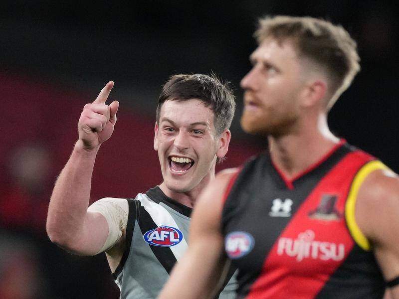 Zak Butters has helped Port Adelaide to a resounding win over Essendon at Marvel Stadium. (Scott Barbour/AAP PHOTOS)