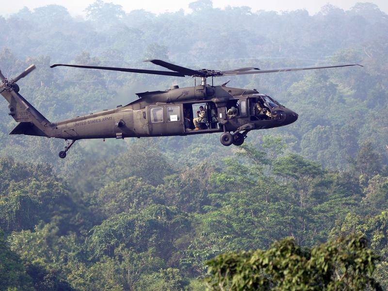 A UH-60 helicopter, more widely known as a Black Hawk, has crashed in Alabama. (file) (AP PHOTO)