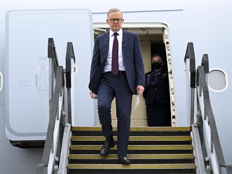 Anthony Albanese will discuss climate change, clean energy and global security at the G7 summit. (Lukas Coch/AAP PHOTOS)