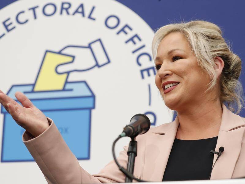 Sinn Fein's Northern Ireland leader Michelle O'Neill wants the DUP to end a boycott of the assembly. (AP PHOTO)