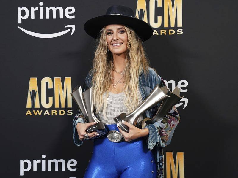 Lainey Wilson was hardly off-stage at the Country Music Awards in Texas, picking up four honours. (AP PHOTO)