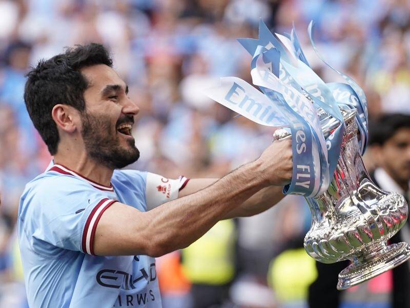 Manchester City still hope their FA Cup matchwinner Ilkay Gundogan will stay with the club. (AP PHOTO)