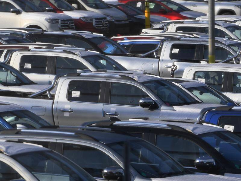 Car sales hit a record in May after months of shipping hold-ups and logistic issues. (Dean Lewins/AAP PHOTOS)