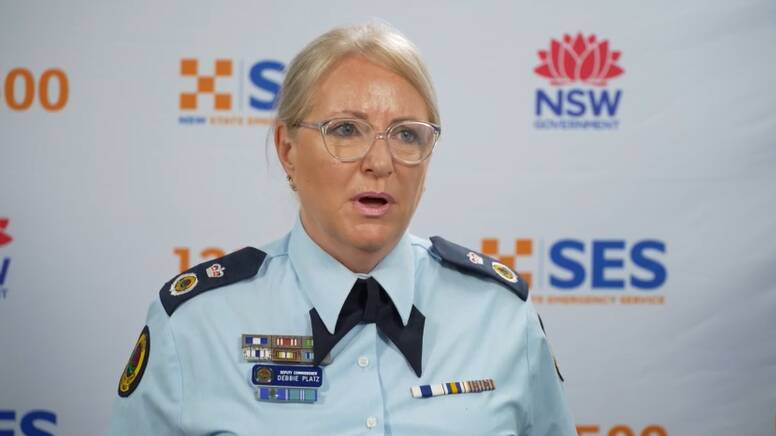 NSW SES Deputy Commissioner Debbie Platz speaking about the Northern Rivers flood warnings. Picture by NSW SES. 